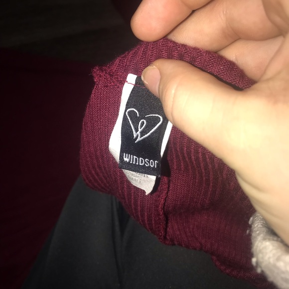 Windsor • Knitted Mini Dress Burgundy • xsmall - Picture 3 of 3